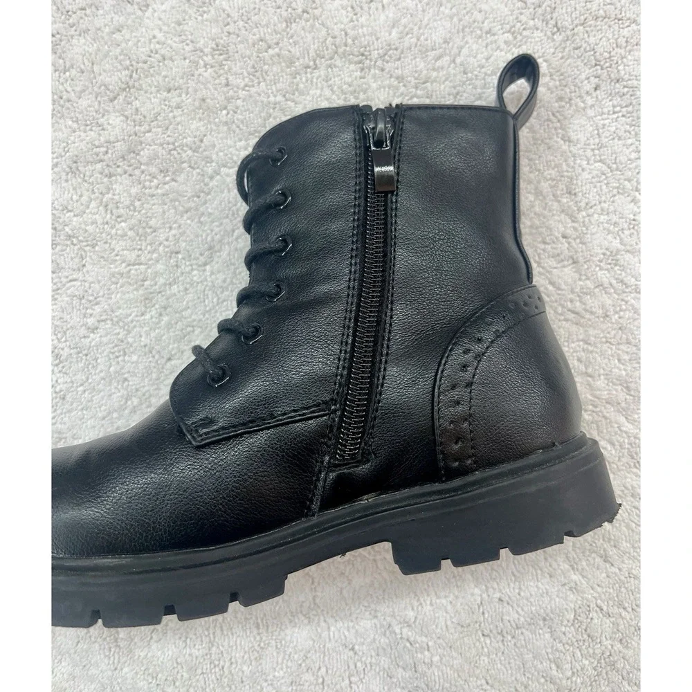 Dream‎ Pairs Kids Black Zip Up/Laced Boots Size 13